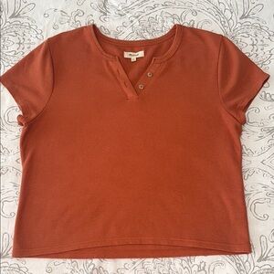 Madewell Burnt Orange Tee - Size XL